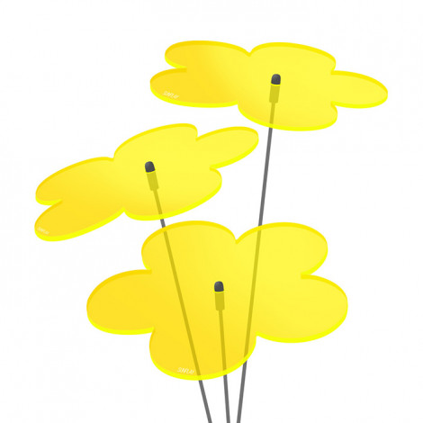 Blumen 3x 10cm Gelb