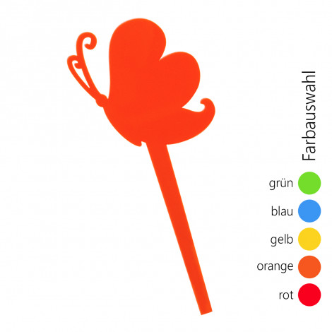 SUNPLAY Blumenstecker verspielter Schmetterling - Farbe wählbar