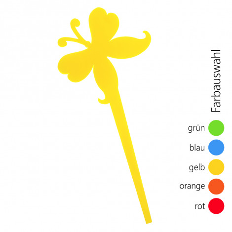 SUNPLAY Blumenstecker fröhlicher Schmetterling - Farbe wählbar